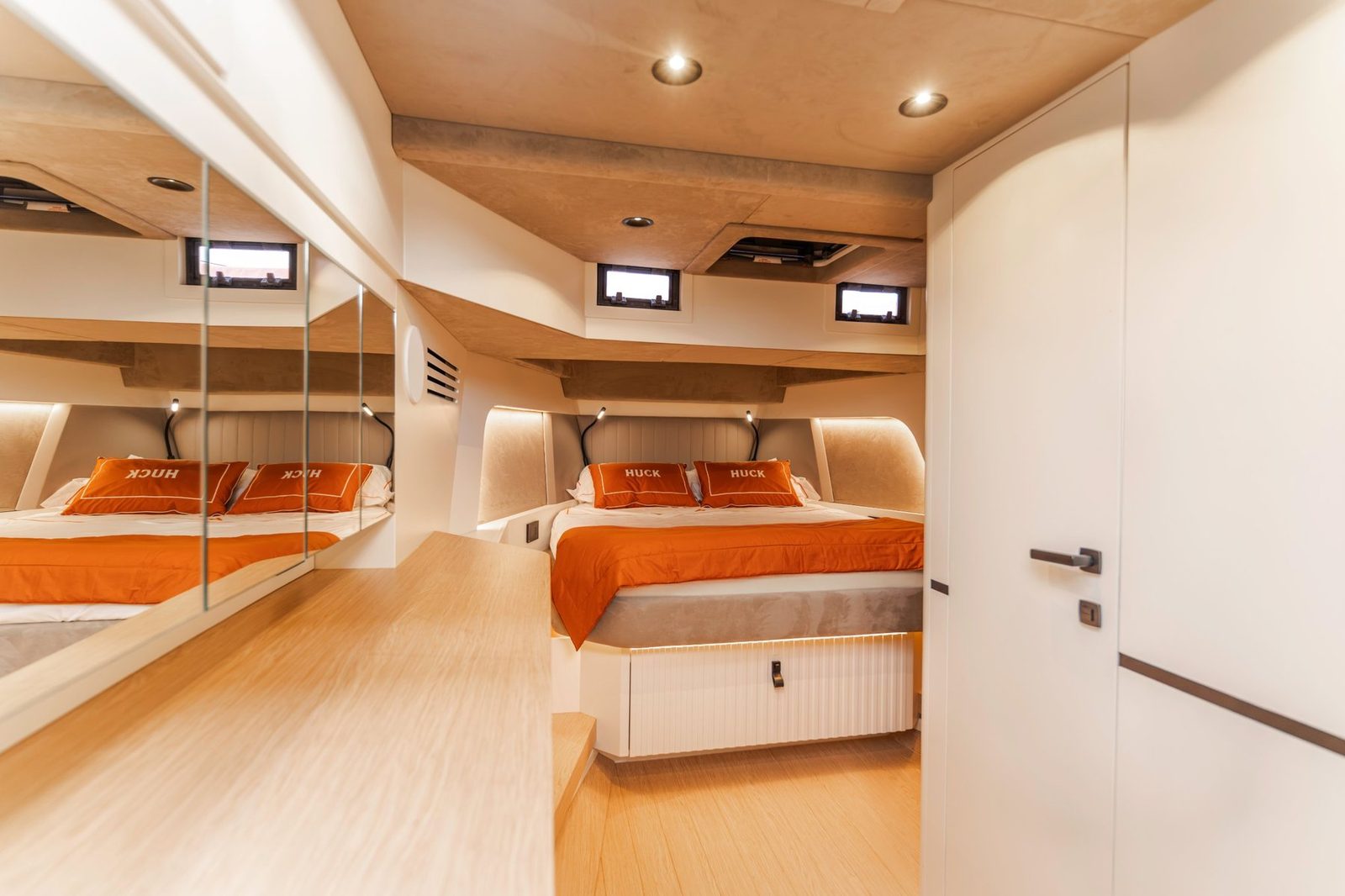 Forward master cabin with double berth